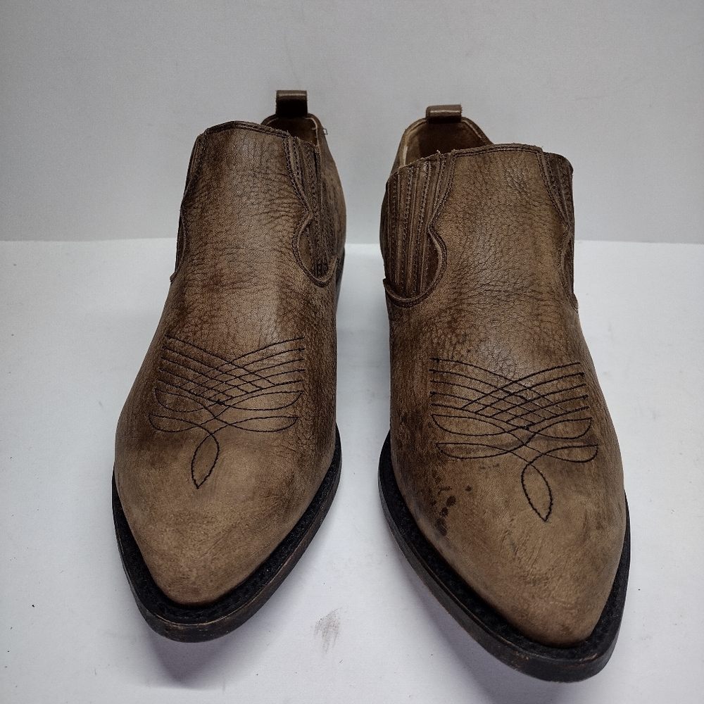 Frye Billy Shootie Western ankle leather brown/distressed 9B (discontinued) - Picture 3 of 11